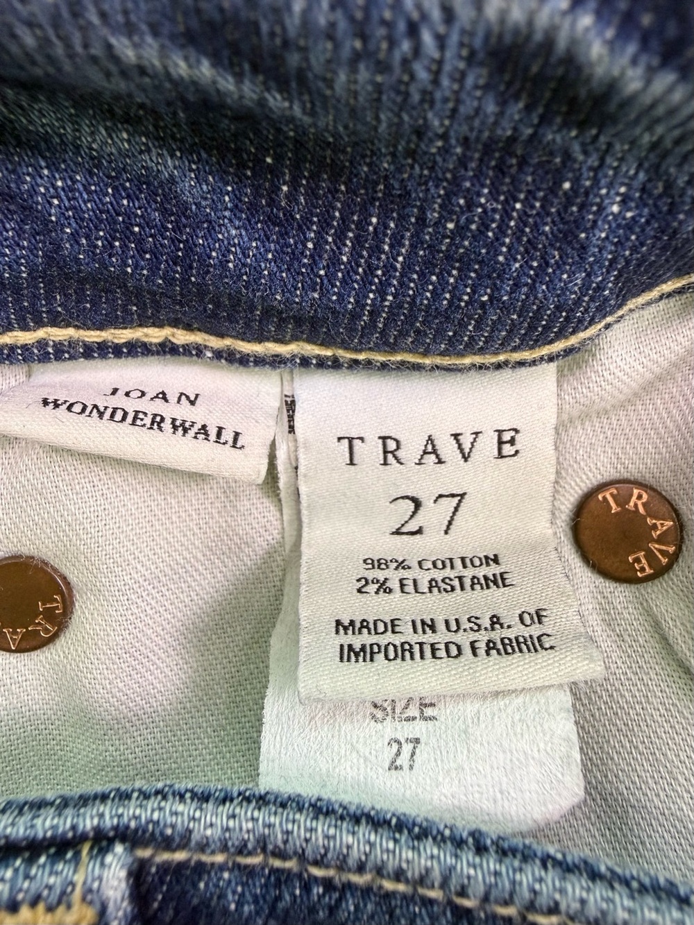 Trave Joan Wide Leg Jean In Wonderwall Size 27 Revolve Made In California - Picture 8 of 12